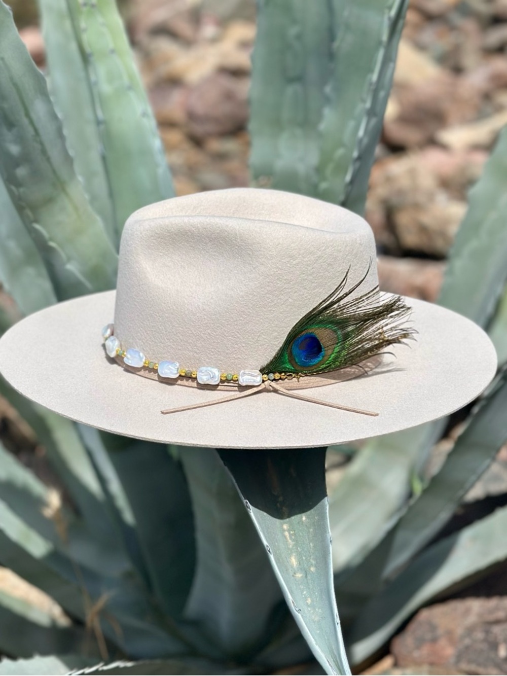 White Freshwater Pearl Amazonite Hat Band